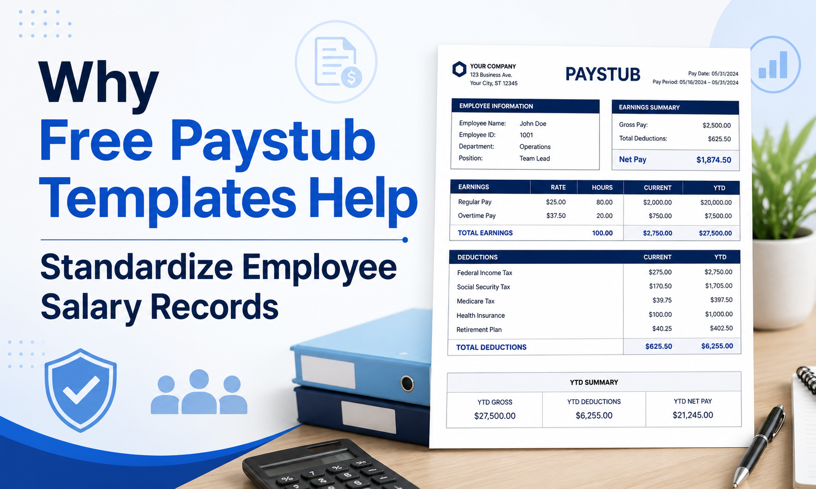 Why Free Paystub Template Help Employee Salary Records